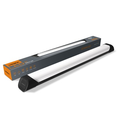 60 LED-Leuchte 36W - 5000K, schwarz, 230V, 4000lm