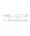 60 LED-Leuchte 36W - 5000K, schwarz, 230V, 4000lm