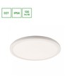 24W Nymphea Flat Duo LED Deckenleuchte - CCT, 130lm/W, IP54, Ø29,2cm, weißer Rand