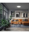 24W Nymphea Flat Duo LED Deckenleuchte - CCT, 130lm/W, IP54, Ø29,2cm, weißer Rand