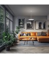 36W Nymphea Flat Duo LED Deckenleuchte - 130lm/W, IP54, Ø40cm, CCT, weißer Rand, inkl. Leuchtmittel