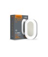 Ovale Sensor-Wandleuchte m. PIR – 11W, IP65, IK07, 5000K, Weiß
