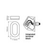 Ovale Sensor-Wandleuchte m. PIR – 11W, IP65, IK07, 5000K, Weiß