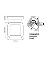 15W Vika LED Bulkhead - IP65, 5000K, 190x190mm, weiß, Wand-/Deckenleuchte