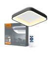 72W dimmbare LED Deckenleuchte - 45x45cm, 2700-6000K, schwarzer Rand, inkl. Fernbedienung, IP20 Innenbereich