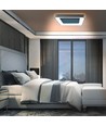 72W dimmbare LED Deckenleuchte - 45x45cm, 2700-6000K, schwarzer Rand, inkl. Fernbedienung, IP20 Innenbereich