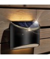 2x Solar-Wandleuchte LED - Schwarz, schöner Wandeffekt, Außenbereich