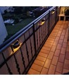 2x Solar-Wandleuchte LED - Schwarz, schöner Wandeffekt, Außenbereich