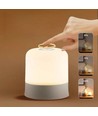 Wiederaufladbare LED-Tischlampe Innen/Außen - Weiß, Touch-dimmbar, 3in1, IP54 für den Außenbereich