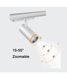 30W 3-Phasen RA92 Zoom verstellbarer Schienenstrahler - 100lm/W, einstellbarer Abstrahlwinkel, einstellbare CCT, weiß, dimmbar