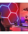 50W Hexagon RGBIC 3er-Set Komplettset - Inkl. Bluetooth-Controller und Netzteil