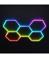 5er-Set Hexagon RGBIC Komplettset 80W - Inkl. Bluetooth-Controller und Netzteil
