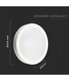 Dimmbare 30W/60W Designer Deckenleuchte - Ø51cm, einstellbare Lichtfarbe, weiß, inkl. Fernbedienung