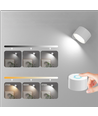 4,5W Wiederaufladbare Wandleuchte CCT - IP20, rund, weiß, 360° drehbar, inkl. Leuchtmittel und Fernbedienung