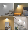 4,5W Wiederaufladbare Wandleuchte CCT - IP20, rund, weiß, 360° drehbar, inkl. Leuchtmittel und Fernbedienung