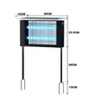 Solarmückenlampe - Schwarz, IP65, 10W, deckt bis zu 60m2 ab