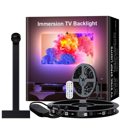 5m TV LED-Streifen mit TV-Kamera - für 70-80" TV, 18W, 30 LED/m