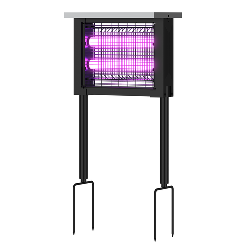 Solarmodul-Insektenlampe - Schwarz, IP65, 20W, deckt bis zu 120m² ab