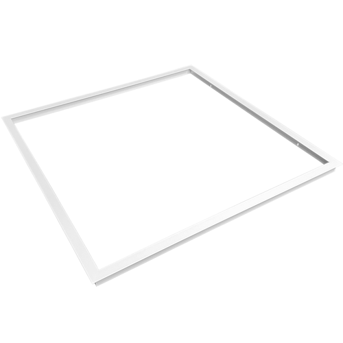 Einbaurahmen für 60x60 LED-Panel - Wird montiert geliefert, passt zu Troldtekt ohne Anpassung, weißer Rand