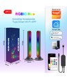 2 Stück RGBIC Infinite Ambient Light Bar - 28cm, Bluetooth, 5W
