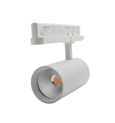 29W 3-Phasen dimmbarer RA90 Schienenstrahler - 140 lm/W, 38 Grad, Weiß