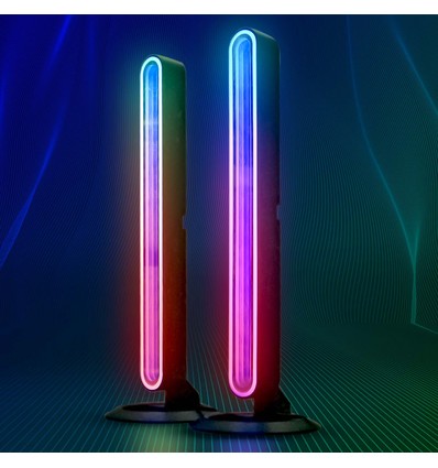 2 Stück RGBIC Infinite Ambient Light Bar - 28cm, Bluetooth, 5W