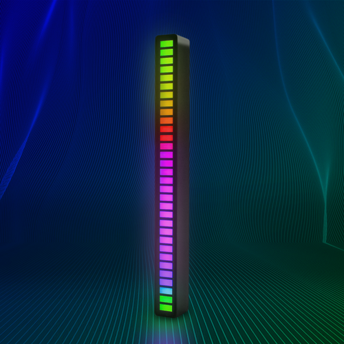 RGBIC Musik-Sync-Schreibtischlampe - 18 cm, eingeb. Akku, Bluetooth