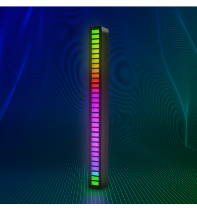 RGBIC Musik-Sync-Schreibtischlampe - 18 cm, eingeb. Akku, Bluetooth