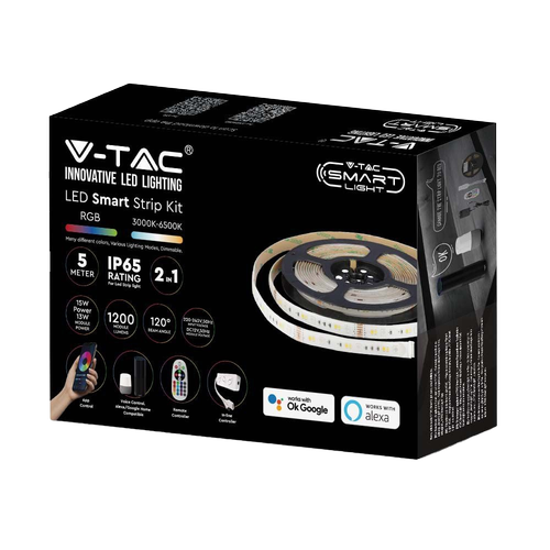 90 LED Streifen Set - IP65 Streifenlicht, kompatibel mit Alexa, Google Home, RGB+3in1, EU-Stecker