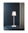 Wiederaufladbare LED Mini Tischlampe - Weiß, 24cm, Touch dimmbar, IP54