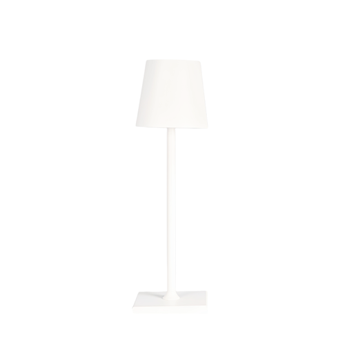 Wiederaufladbare LED Mini Tischlampe - Weiß, 24cm, Touch dimmbar, IP54