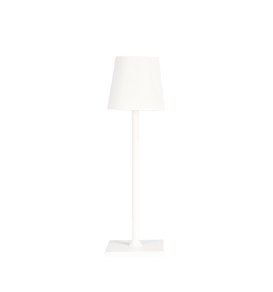Wiederaufladbare LED Mini Tischlampe - Weiß, 24cm, Touch dimmbar, IP54