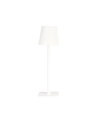Wiederaufladbare LED Mini Tischlampe - Weiß, 24cm, Touch dimmbar, IP54