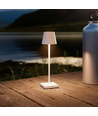 Wiederaufladbare LED Mini Tischlampe - Weiß, 24cm, Touch dimmbar, IP54