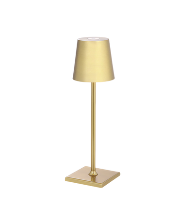 Wiederaufladbare LED Mini Tischlampe - Gold, Touch-Dimmbar, IP54