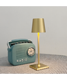 Wiederaufladbare LED Mini Tischlampe - Gold, Touch-Dimmbar, IP54