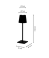 Wiederaufladbare LED Mini Tischlampe - Gold, Touch-Dimmbar, IP54
