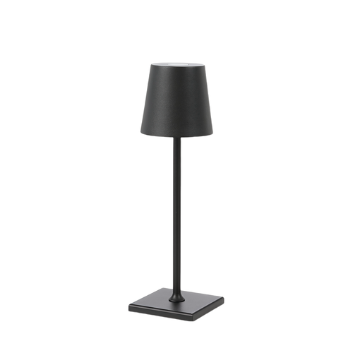 Wiederaufladbare LED-Tischlampe - Schwarz, Touch-dimmbar, IP54