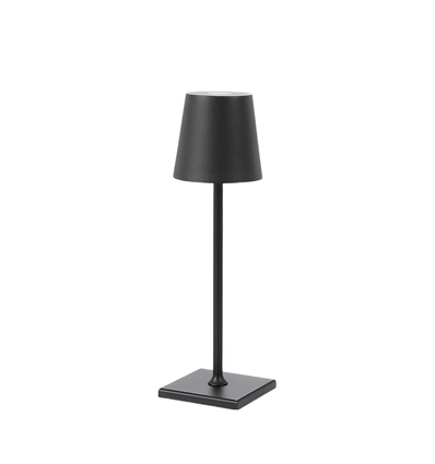Wiederaufladbare LED-Tischlampe - Schwarz, Touch-dimmbar, IP54