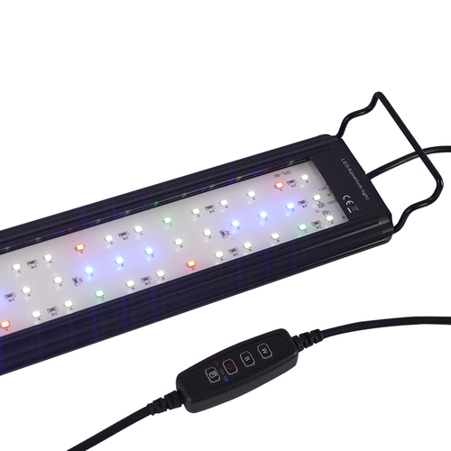 60-75 cm Aquariumleuchte - 16W LED, weiß/blau/rot/grün, einstellbare Länge, IP66