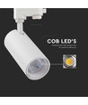 30W 3-Phasen CCT Schienenspot, RA90 - 3-in-1 Farbewechsel, weiß, COB LED