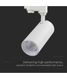 30W 3-Phasen CCT Schienenspot, RA90 - 3-in-1 Farbewechsel, weiß, COB LED