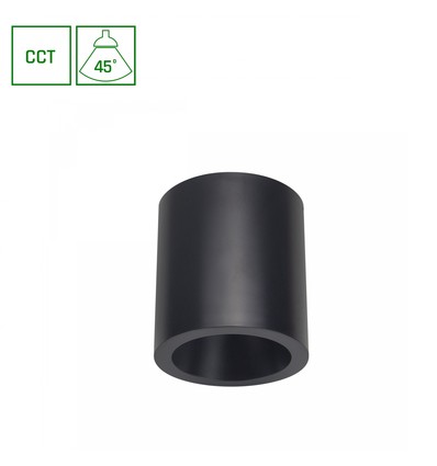 7W Chloe kompletter LED Aufbauspot - CCT, Ø9cm, schwarz, UGR19, 45 Grad, inkl. Leuchtmittel