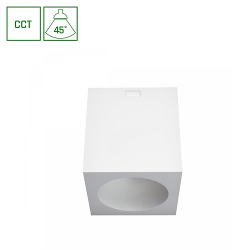Chloe Aufbau 7W - CCT, 230V, 45°, IP20, UGR19, Ø90x100mm, weiß, quadratisch