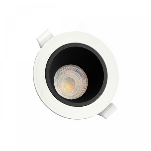 Fiale Core Anti-Glare GU10 Einbauspot - Weiß/Schwarz, IP20, Ausschnitt: Ø7,5 cm, Maße: Ø9,5 cm, ohne Leuchtmittel