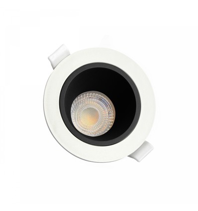 Fiale Core Anti-Glare GU10 Einbauspot - Weiß/Schwarz, IP20, Ausschnitt: Ø7,5 cm, Maße: Ø9,5 cm, ohne Leuchtmittel