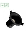 7W Fiale Core CCT Einbauspot - Ø9cm, Schwarz, 3-in-1 CCT, Ausschnitt: Ø7,5 cm, 45 Grad Beam