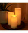 9er-Set LED-Außenkerzen, Fernbedienung, Ø5,5cm - Batterie, Timer