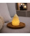 LED Weihnachtsbaumkerzen, flackernder Flammeneffekt, weiß - Höhe 9 cm, Ø 6,5 cm, echtes Wachs