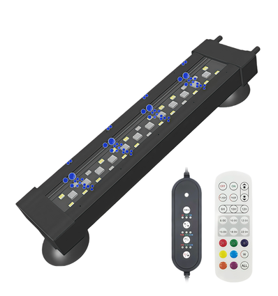30 cm Aquariumleuchte - 10W, kann mit Luftpumpe verwendet werden, RGB+NW, IP68